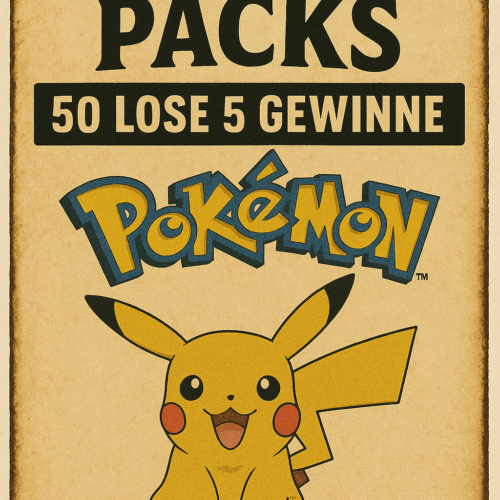 🎁 Mystery Pack – Pokemon 50 Lose, 50 Chancen! 🎁